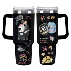 Heated Rivalry Romance 40oz Tumbler, Hollanov Couple Stainless Steel Tumbler, Hudson Williams Connor Storrie Cup, Movie Book Fans Gift