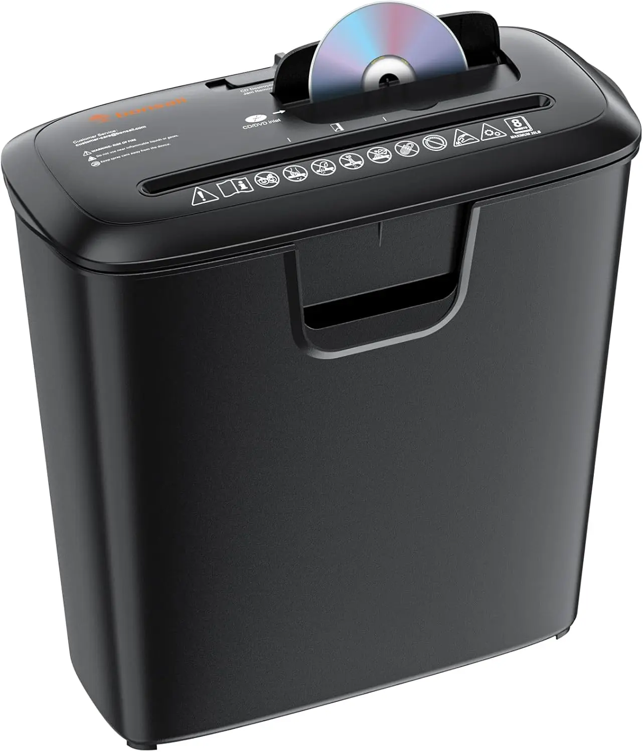 Paper Shredder for Home Use, 8-Sheet StripCut Home Office Shredder, CD/Credit Card Shredder Machine with Overheat Protection, 3.4 Gallons Wastebasket