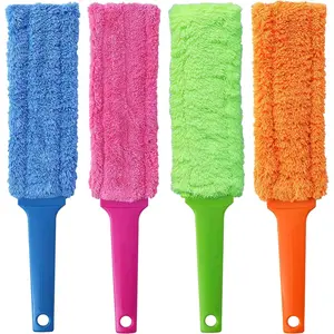 4 Pack 15 inch Reuseable Microfiber  Duster, Blind Duster, Gap Duster, Removable and Washable , Cleaning Tool for Window, Blind, , Wall,  Corner Gap, Furniture, Sofa, Screen
