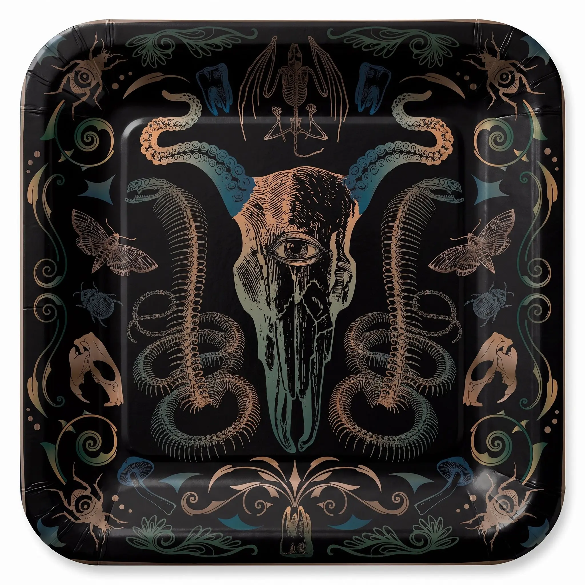 Dark Academia 10" Square Halloween Plates