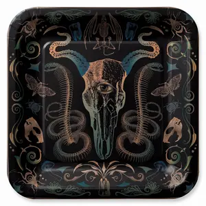 Dark Academia 10" Square Halloween Plates