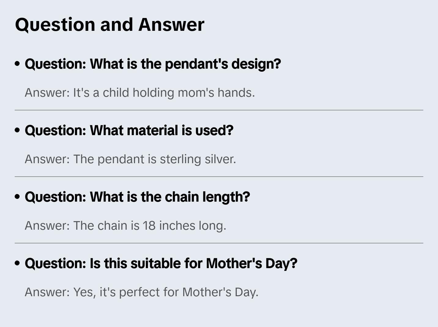 Child Holding Mom Hands Heart Pendant Necklace