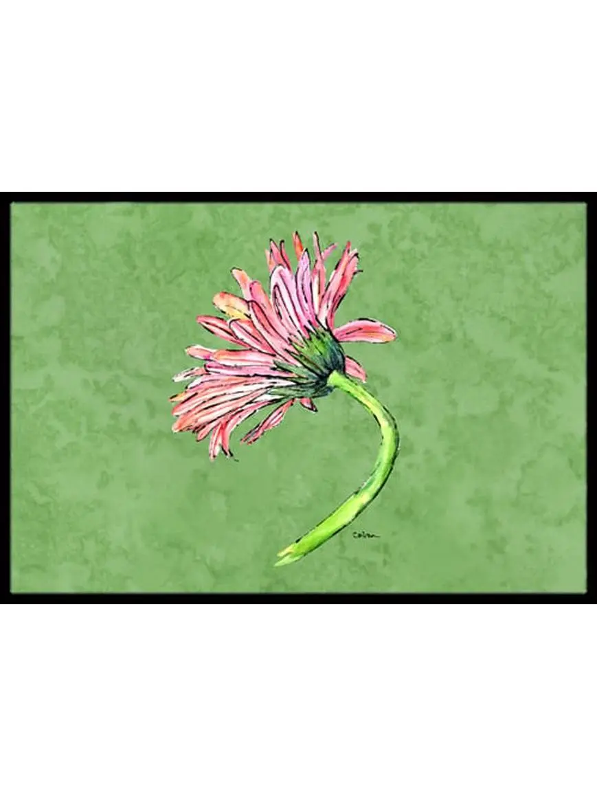 Carolines Treasures 8853MAT Gerber Daisy Pink Indoor Or Outdoor Doormat - 18 x 27 in.