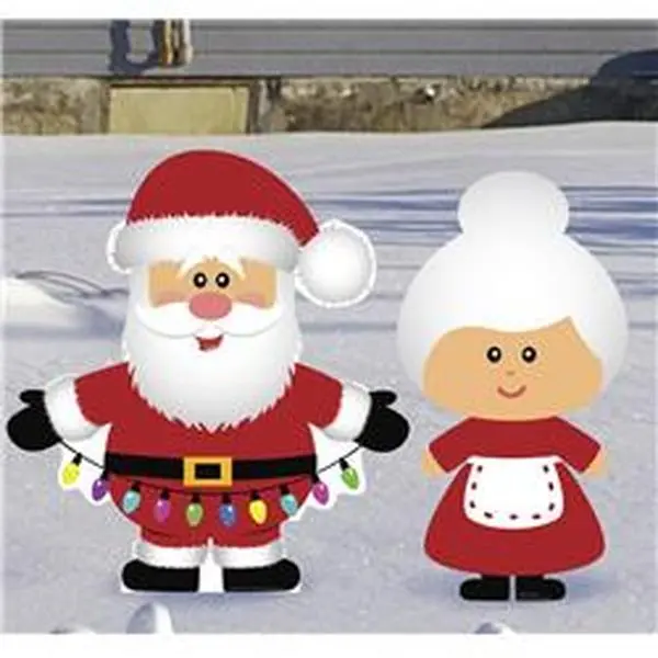 Advanced Graphics 3551 Outdoor Plastic Santa & Mrs Claus Yard Signs, 20x18 in, Set of 2, Festive Home Decorations, Outdoors