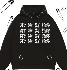 Sit On My Face (Spiked) punk goth alt custom studded Pullover Hoodie