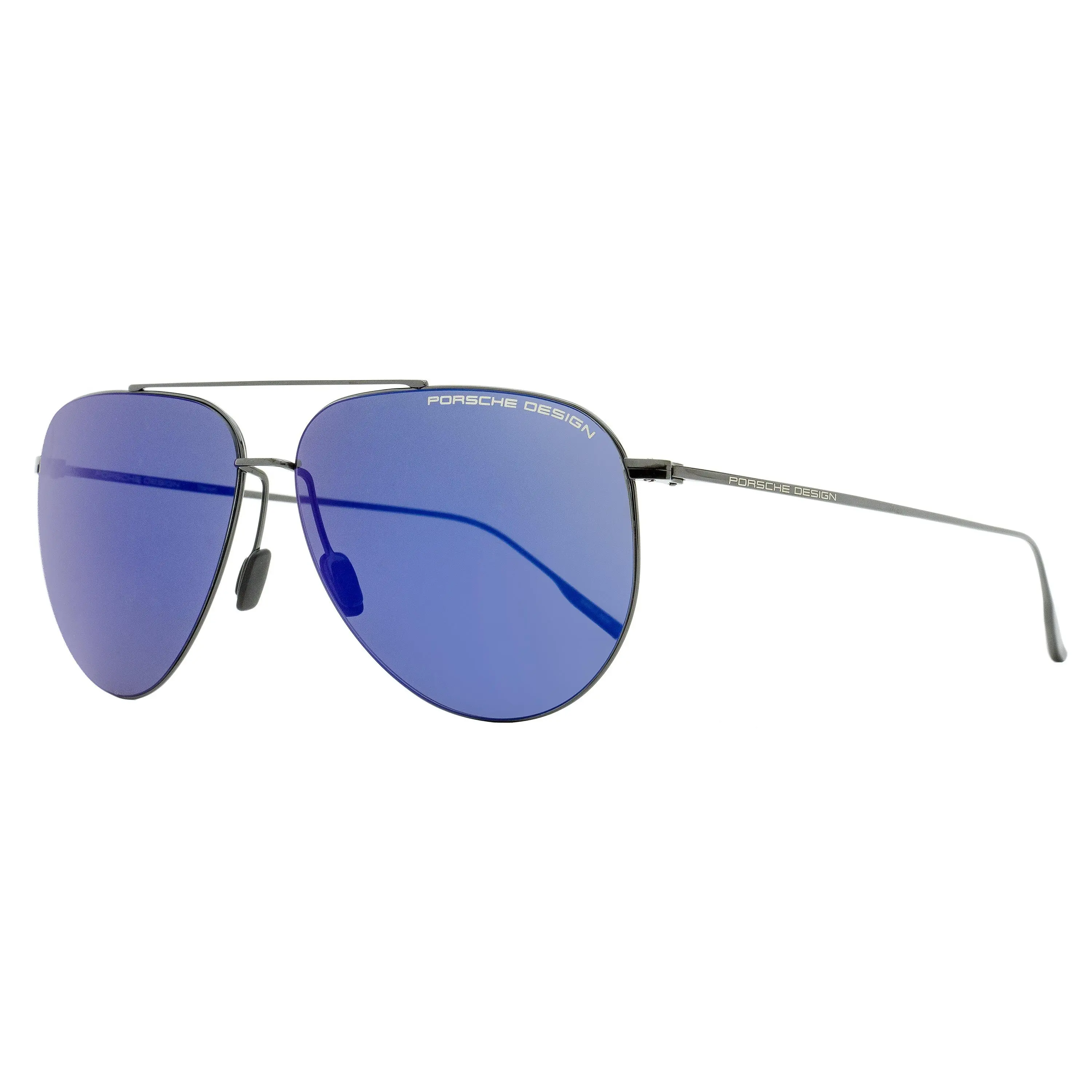 Porsche Design P'8939 A Titanium Pilot Luxury Sunglasses - 62mm Dark Gunmetal Metal Frame, Ultra-Lightweight Materials, Minimalist Unisex Eyewear, UV Protection Lens, Exceptional Optical Clarity, Aerodynamic, Vision Drive™, Fashion Accessory
