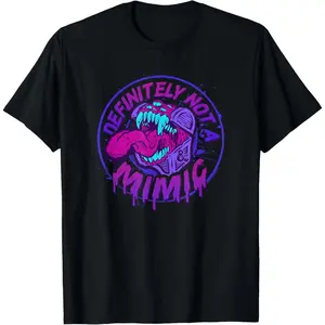 Men's Dungeons & Dragons Definitely Not A Mimic Iconic Logo T-Shirt, Casual Graphic Fashion Top, Natural Fabric Sports Apparel with Sleeve Design