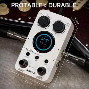 MOOER GL100 Looper Pedal Drum Machine 3 in 1 Drum Looper Guitar Pedal 100 Slots