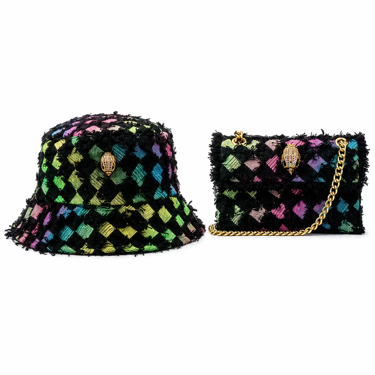 Sparkle Bucket Hat & Mini Chain Bag Set for Women, Trendy Matching Fashion Accessories for Travel, Party & Everyday Style