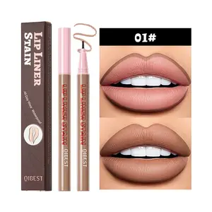 4-Color Lip Liner Pen, Long-Lasting Smooth Waterproof Lip Liner, Fade-Resistant Matte Finish, Perfect for Defining Lips, Plump Look
