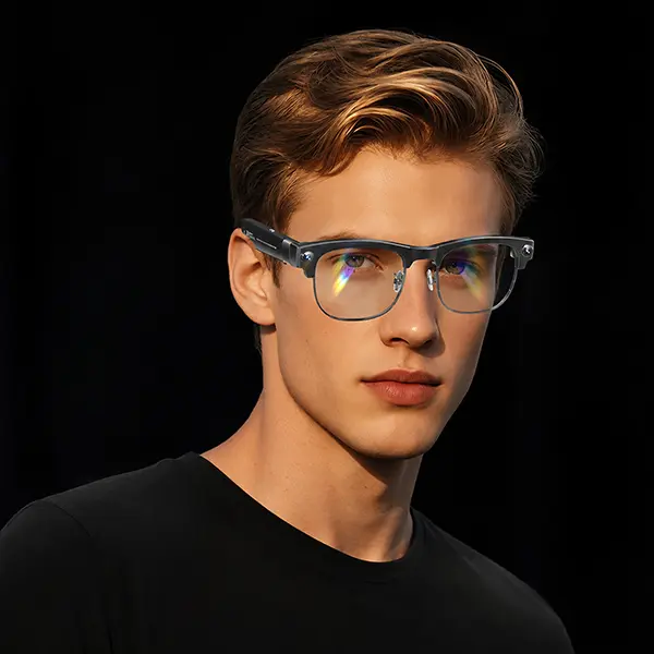 AI Smart Glasses with Camera, 4K EIS Anti-Shake Video & Photo Capture, Real-Time Translation,Open-Ear Bluetooth Audio