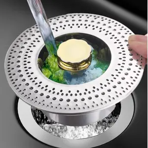Kitchen sink filter Sink Drain Strainer bouncing core sewer universal press type dishwasher vegetable basin leakage plug wholesale Installation