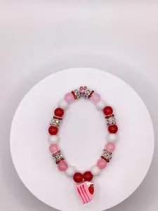 Strawberry Cake Bracelet - Decorative Wrist Jewelry with Colorful Beads and Decorative Elements