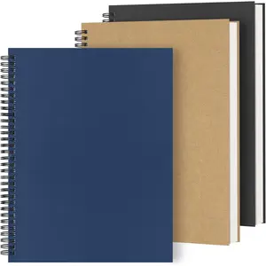 3Packs Large Spiral Notebooks 8.5 "x 11" Lined College Ruled Journals for Work, School, Good for Students and Office, 160 Pages/80 Sheets with 100 GSM Lined Paper(3 Colors)