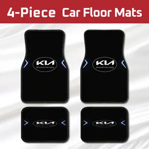 4Pcs Kia Tech Blue Car Floor Mats, Futuristic Automotive Interior Liners, Non-Slip & Durable, Fits Kia Models, Smart Car Decor, Ideal Gift for Kia Lovers & Christmas
