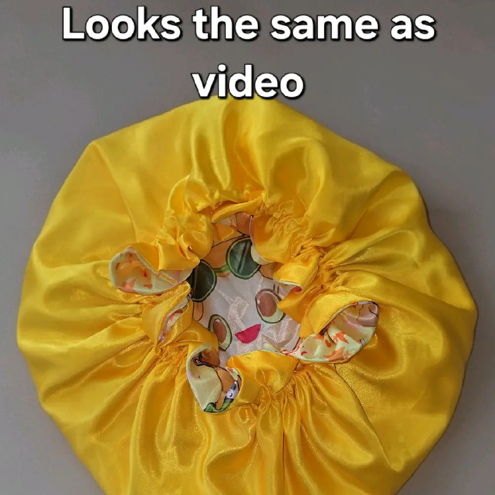 TW Leader Themed Bonnet Double-Lined Satin Hair Protector for All Types 100% Polyester Frizz-Free Night & Day Use