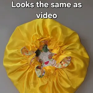 TW Leader Themed Bonnet Double-Lined Satin Hair Protector for All Types 100% Polyester Frizz-Free Night & Day Use