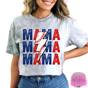 Stacked Baseball Mama Tee