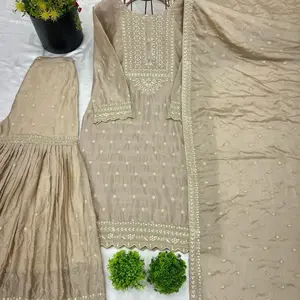 Women's Shatara Set - Indian Wedding Party Suit Collection, Comfortable Design, Long Sleeves, Suitable for Various Occasions - Dress, Womenswear