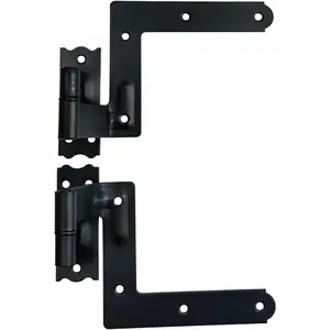 Blind Shutter Hinge for Wood Frame, Brick and Steel, 2-1/8" Offset, Powder Coated Matte Black, 2 Pack (1 Pair), Made in Taiwan