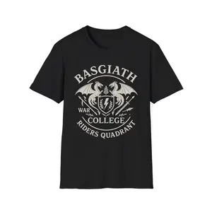 Basgiath War College Riders Quadrant TShirt. Fourth Wing Inspired Dragon Crest Tee