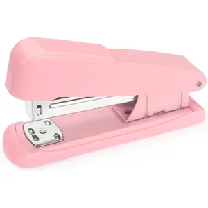 Pink Office Desktop Stapler, 100 Staples, 20-Sheet Capacity, Classic Style
