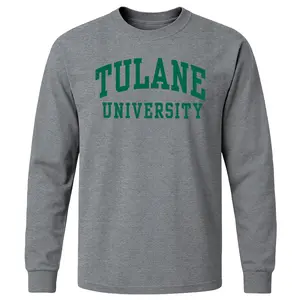 Tulane University Classic Long Sleeve T-Shirt (Charcoal Grey)