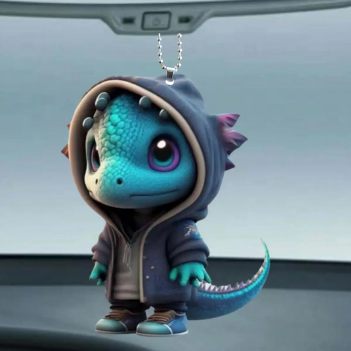 Cartoon Dinosaur Shaped Hanging Ornament, Car Interior Hanging Decoration Accessories, Creative Acrylic Pendant for Car Interior Rear View Mirror & Sc