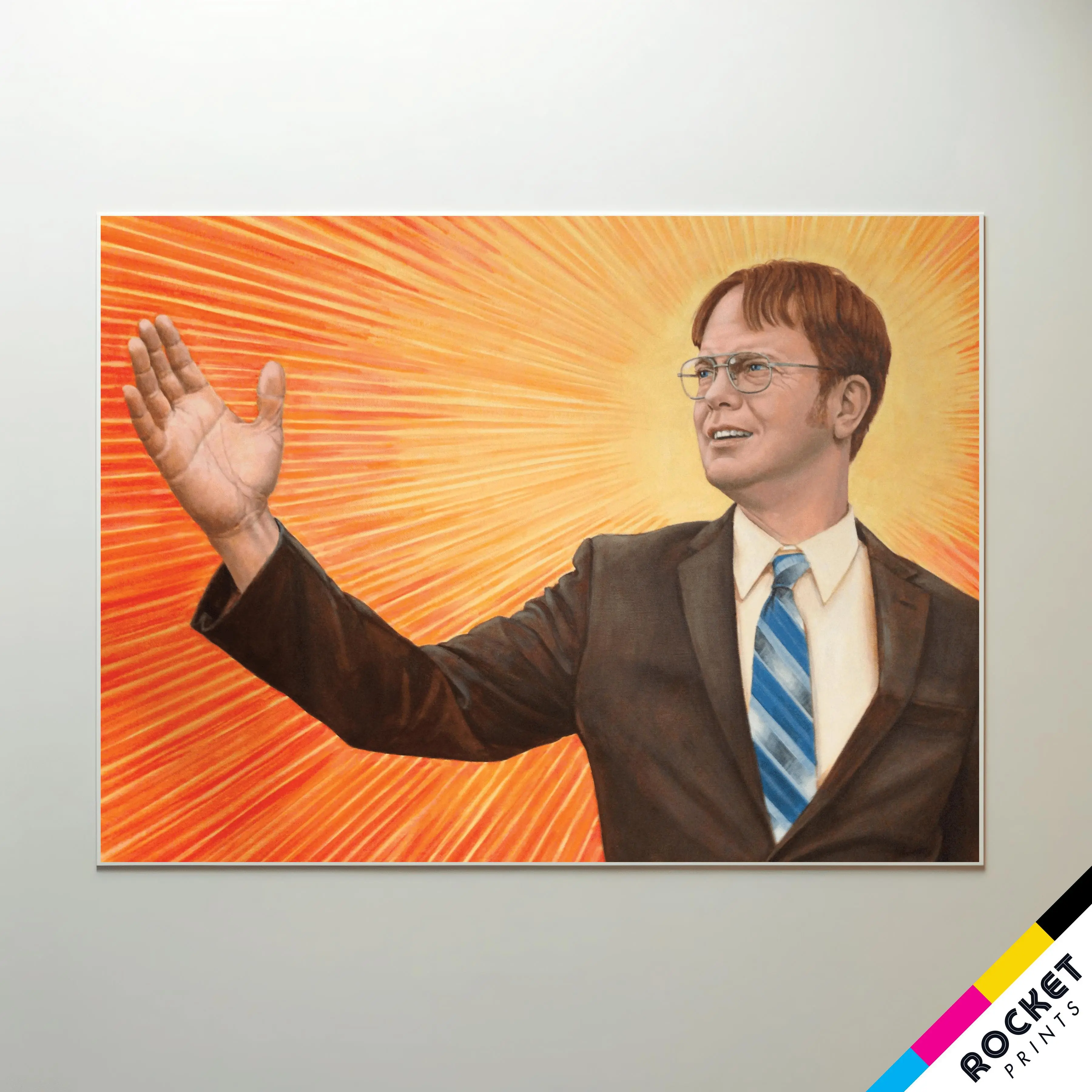 Dwight Schrute Supreme Leader Branch Manager Painting Poster