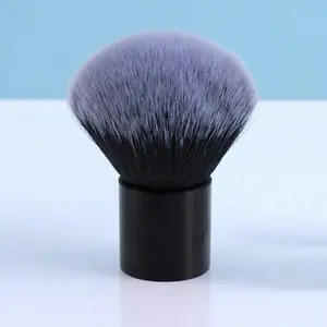 Large Mineral Powder Brush Foundation Brush Contour Brush Blush Brush Bronzer Brush Face Blender Buffing Blending Kabuki Makeup Brushes Thick And Dense Full Coverage (Round Top, Black)