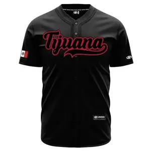 (BLACK) TIJUANA Baseball Jersey, Mexico Jersey for Men Women Youth And Kids, Mexico Baseball Shirt, Hiphop Jersey, All-Over Print Baseball Jersey