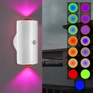 2-Pack Rechargeable LED Night Light with Motion Sensor RGB Color Changing & Dimmable Ambient Wall Light for Bedroom Living Room Hallway Wireless USB-C