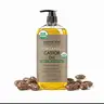 Majestic Pure USDA Organic Castor Oil for Hair Growth, Lymphatic Drainage, Bloating & Face Depuffing | Dry Skin & Massage Care | 8 Fl Oz