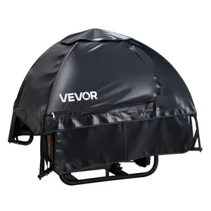 Heavy-Duty Vinyl Waterproof Universal Generator Cover, 36x26x26 in Thick Oxford Fabric, Fits Most 70-108 in Perimeter Portable Generators, Black, Water Proof