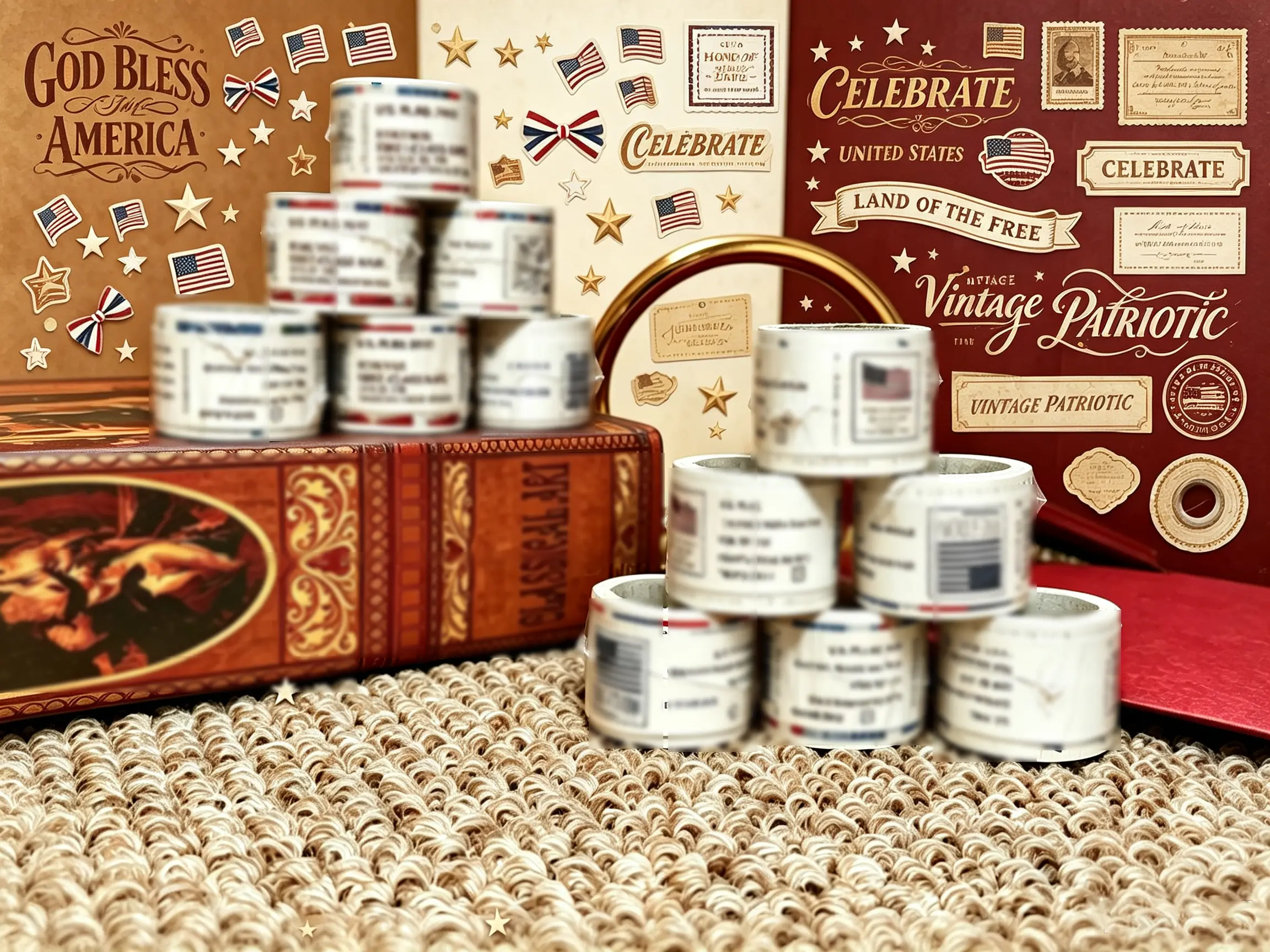 Vintage style stickers, 1 roll-100 pieces,2023-2026,Perfect for holiday decorations, journaling and handmade craft projects.