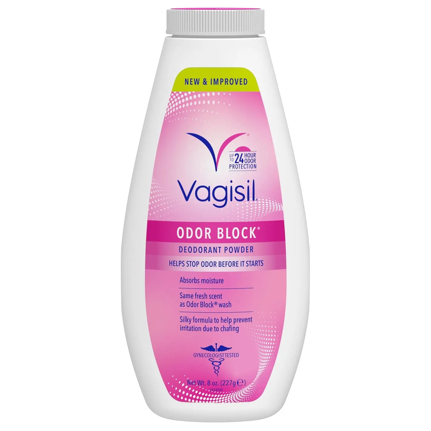 Women's Talc-Free Odor Block Deodorant Powder, Chafing Prevention, 8 oz (Pack of 1)