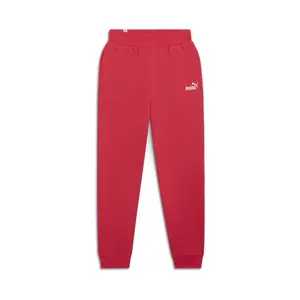 PUMA Womens Essentials Embroidered High Waisted Sweatpants Casual - Red