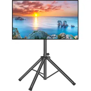 Rfiver Tripod TV Stand, Portable TV Stand Mount for 37-80 Inch LED LCD OLED Flat/Curved Screen TVs