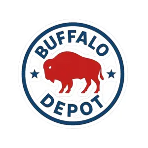 Buffalo Depot Kiss-Cut Stickers | Great for Laptops, Notebooks, Water Bottles, Gifts, Travel Decor