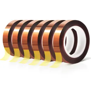 Multi-roll high temperature tape Heat-resistant tape Heat transfer tape Suitable for heat sublimation embossed vinyl sublimation, heat pressing, electronics, welding, circuit board adhesive heating tape, no residue
