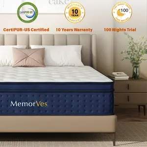 12/14-Inch Hybrid Mattress  Lumbar Support & Ergonomic Design, Pressure Relief, Motion Isolation, Firm Edge Support, Medium Firm, Breathable, 100-Night Trial, Mattress in a Box, Gel Memory Foam (Twin/Full/Queen/King) high-quality
