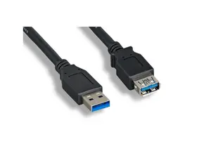 Nippon Labs 50USB3-AAF-1-BK 1ft USB 3.0 A Male to A Female Extension Cable 50USB3-AAF-1-BK - Black