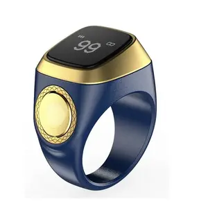 Smart Zikr Ring Praise Tasbih Tally Electronic Digital Counter for Muslims Prayer Time Vibration Reminder Waterproof
