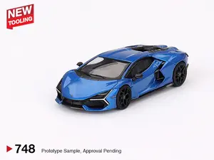 Diecast Model Car Mini GT 1:64 Lamborghini Revuelto Blu Eleos MGT00748