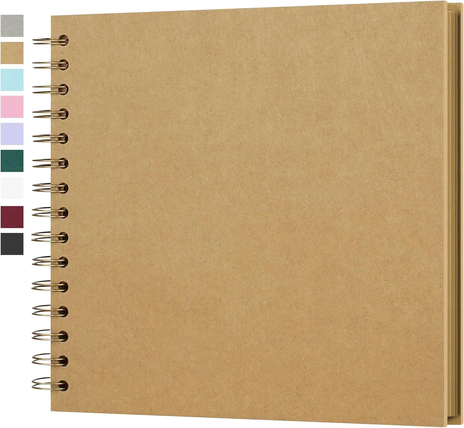 10 x 10 Inch DIY Scrapbook Album 40 Pages Hardcover Kraft Paper Scrap Book Photo Albums Memory Book for Wedding and Anniversary Family (Yellow, 10 Inch)