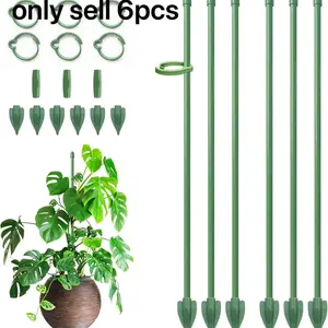 Plant Stakes for Indoor Plants, Plant Support Stakes with Clips, for Indoor Monstera Tomato Orchid Potted Plants Flower, for Indoor Orchid Monstera Tomato Potted Plants, Great Garden Stakes, Garden Supplies