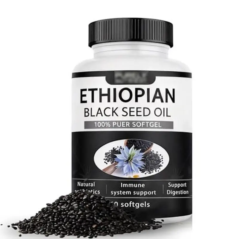 Ethiopian Black Seed Oil Capsules Immune & Antioxidant Support 60 Count