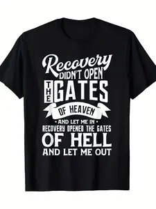 12 Steps AA Recovery Quote T-Shirt - 100% Cotton Sobriety Gift for Drug Addiction Recovery Vintage Unisex Tee with 12-Step Meeting Outfit Comfortable Breathable Black Shirt for AA Meetings & Casual Attire
