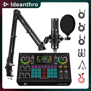 Ideanthro C200Pro-P15 Sound Card Mixer, Podcast Bundle Live with XLR Microphone Connector, Professional Chipset, ouch Voice Change for Podcast,Recording,Vocal,Game Voice