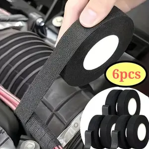 High-Temperature Wire Bundles Tape, Self-Adhesive Fabric Tape for Electrical Car Engine Protection, Cable Management Solution, High Temperature Resistant